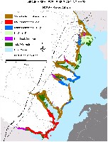 Prince William County, Virginia.  Sea level rise planning map