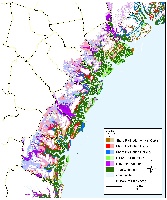 Georgia sea level rise planning map