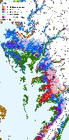 Smith Island to Hoopers Island, Maryland sea level rise planning map