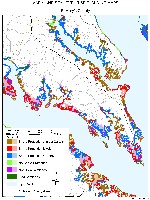 St. Mary's County, Maryalnd sea level rise planning map