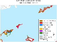 Extreme East Suffolk County, including Fishers Island:  sea level rise planning map