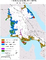 Jamestown Virginia. Sea level rise planning map