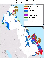 Colonial Beach, Virginia.  Sea level rise planning map
