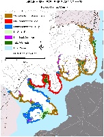 Fairfax Virginia.  Sea level rise planning map