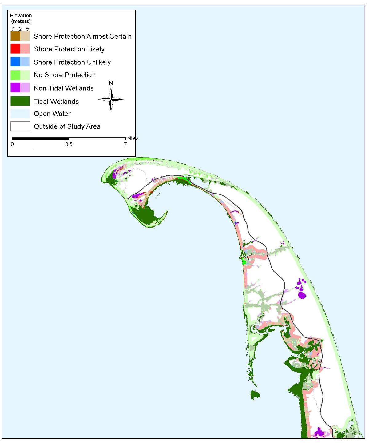  Northern Cape Cod sea level rise planning map